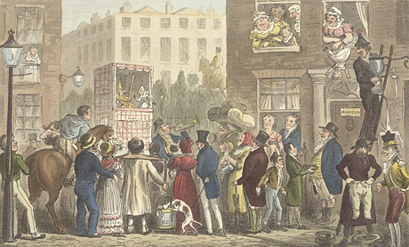 Vintage illustration of the Horn's Punch & Judy Show